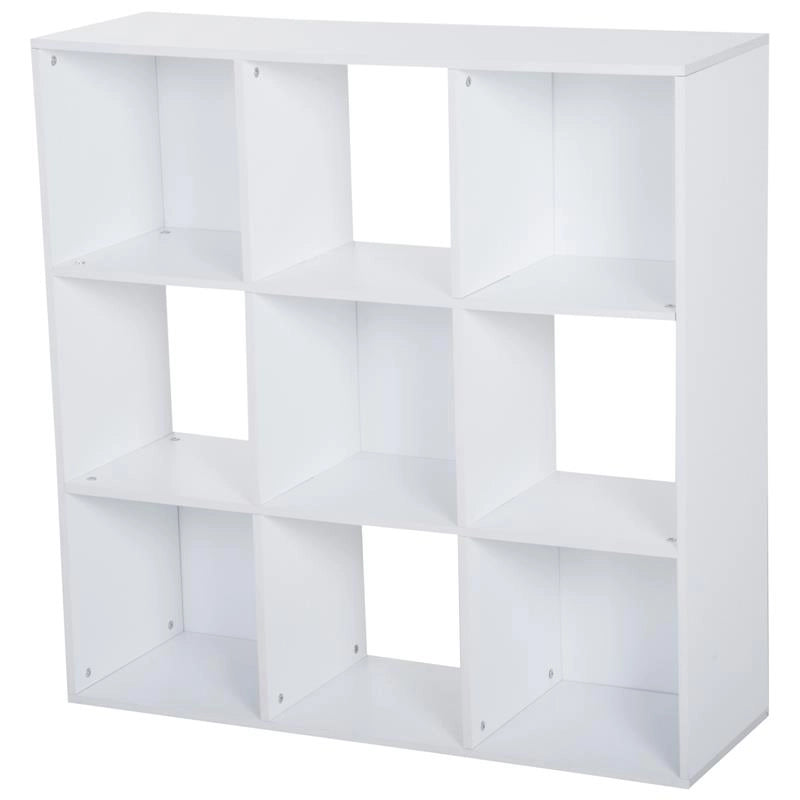 LIBRERIA 9 SCOMPARTI A CUBO 91.5X29.5X91.5CM BIANCA