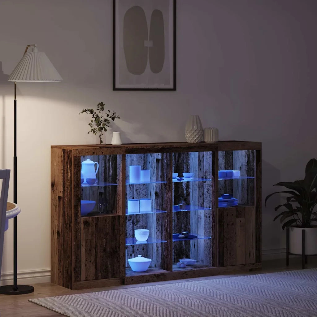 Credenza | Madia LED Legno vecchio 163 x 37 x 100 cm Legno multistrato