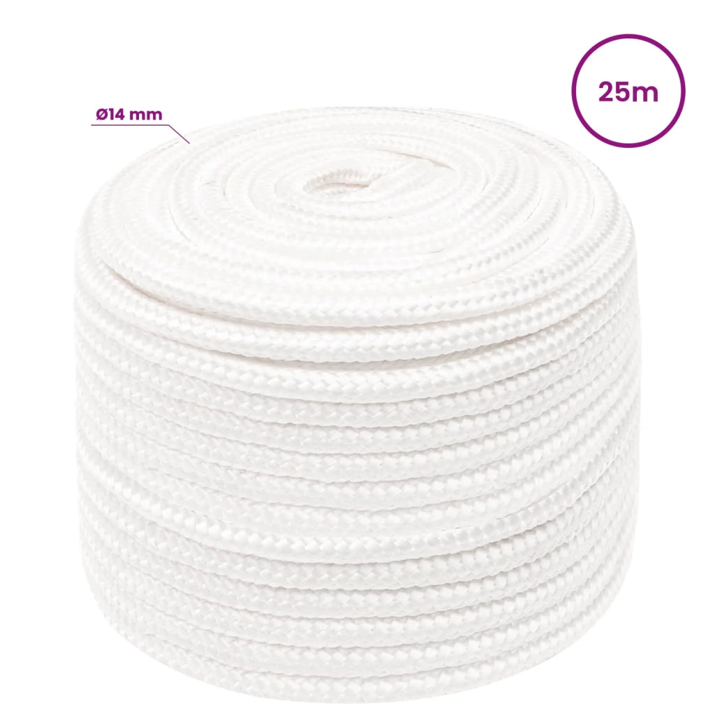 Corda multiuso 14 mm 25 m Bianco PP 1275 kg Carico massimo 3473196