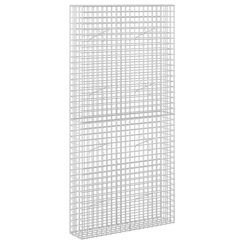 Gabione con filo da 5 mm e rete da 5x5 cm 100x20x200 cm 3464108