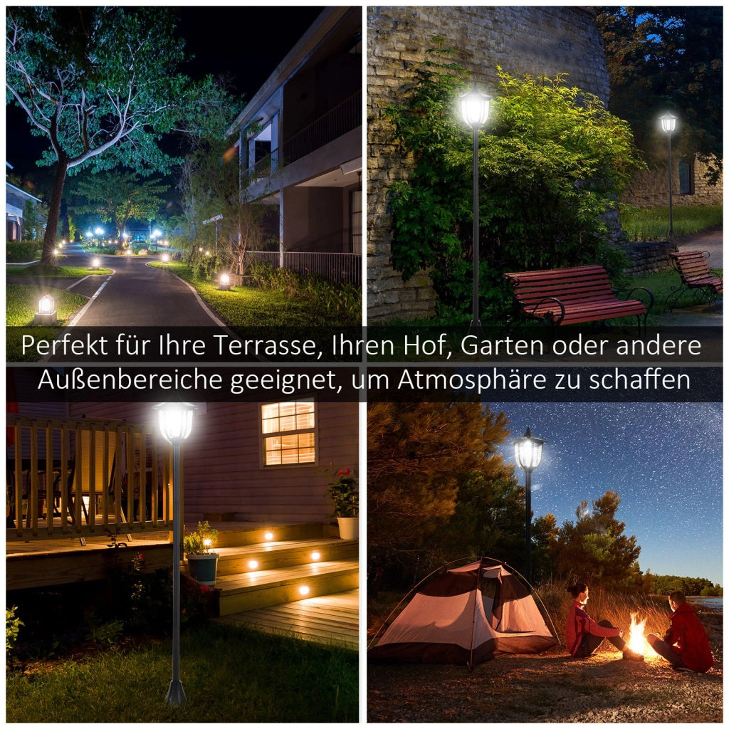 LAMPADA SOLARE LED da esterno in plastica nera IP44