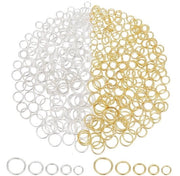 Anelli di connessione saldati - Argento e Oro - 400 pezzi - Adatti per artigianato