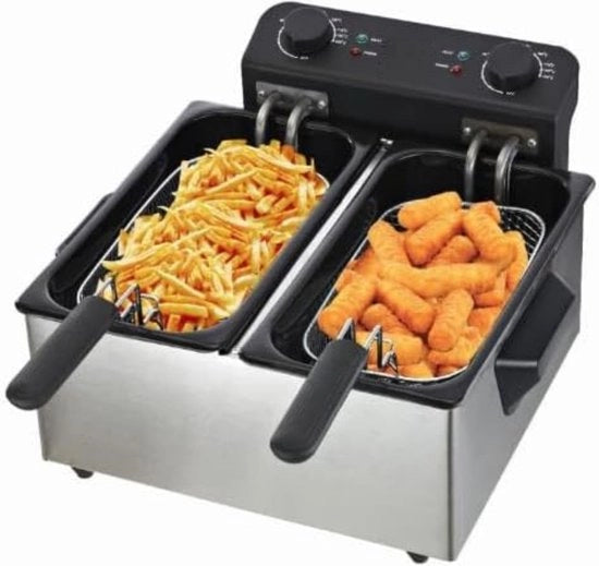 Frittura doppia - 3300W - 2 contenitori da 3 litri