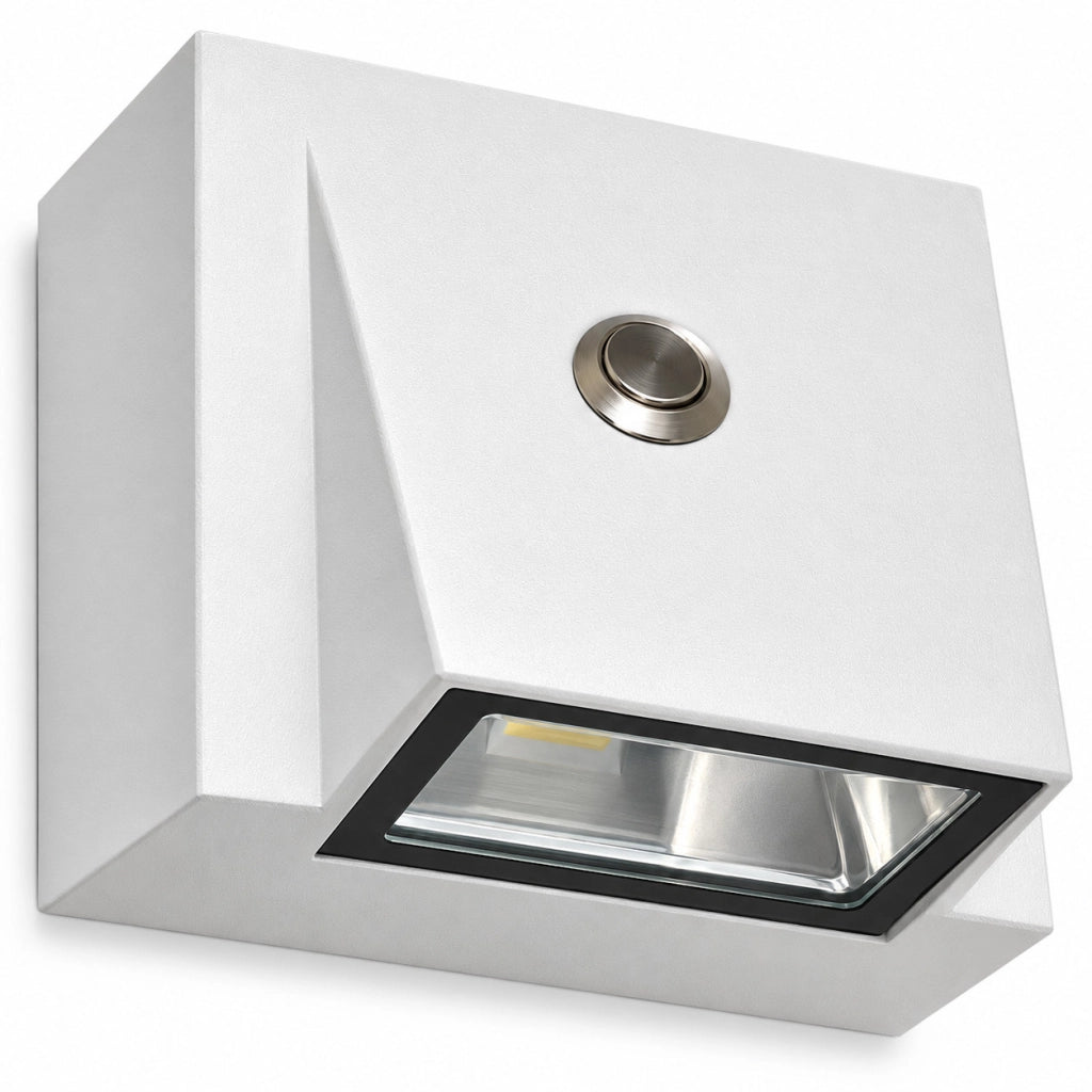 APPLIQUE LED 5W ESTERNO LAMPADA PARETE BIANCA IP65 3000K 4000K 6000K ET-31694