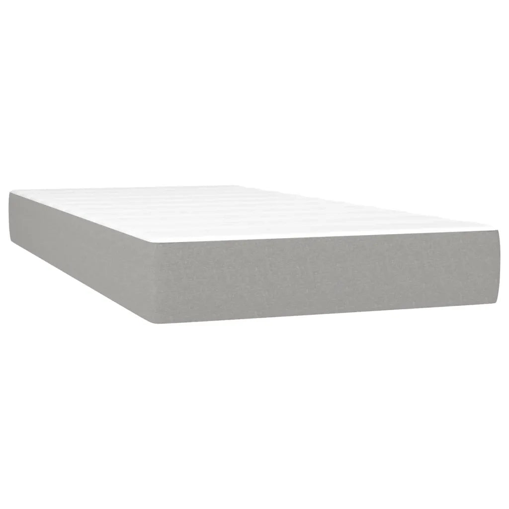 Giroletto a Molle con Materasso Grigio Chiaro 90x190 cm Tessuto 3136637