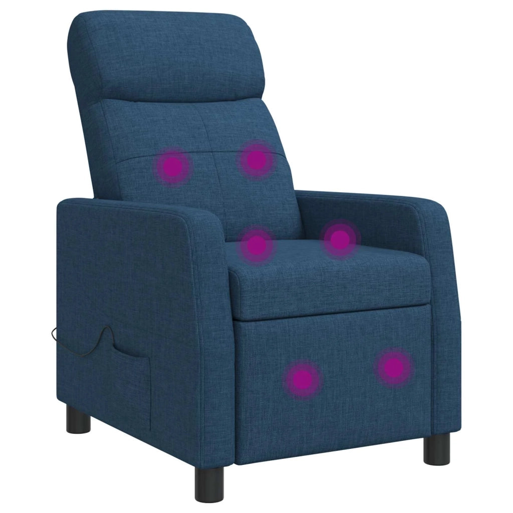 Poltrona Massaggiante Blu Tessuto 42035065