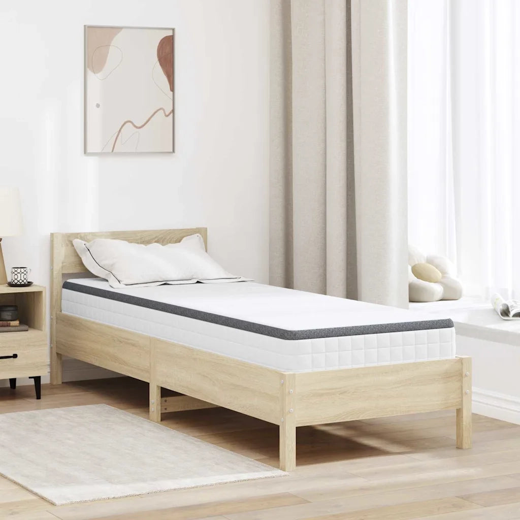 Materasso-Materasso per letto Bianco e Grigio 70 x 200 cm Molla Bonell