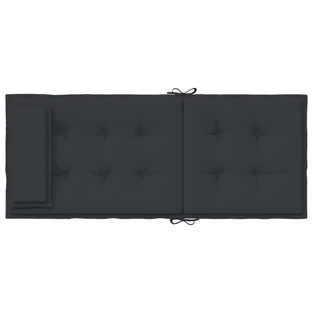 Cuscini per Sedia con Schienale Alto 4pz Nero in Tessuto Oxford 361896