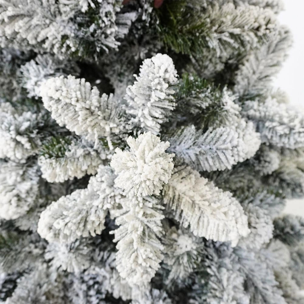 Albero di Natale artificiale, 180 cm, aspetto realistico, bianco