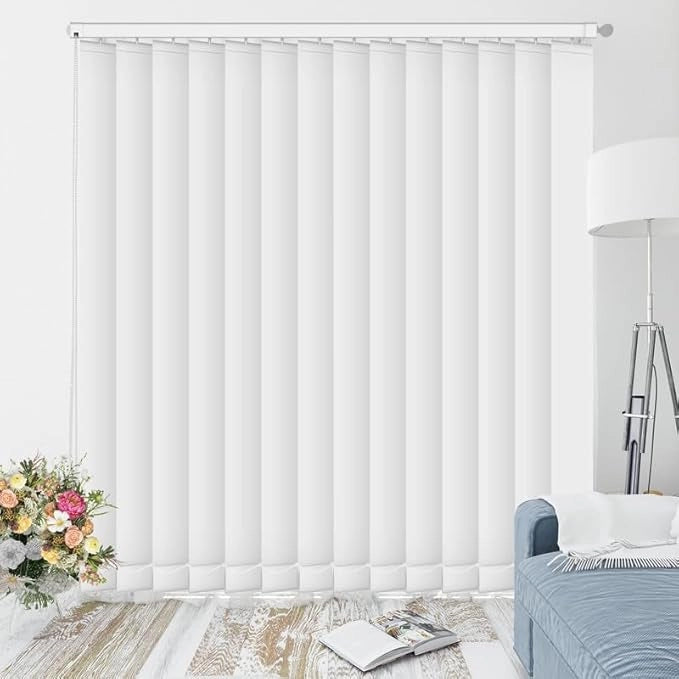 Tenda Verticale Shantung 127mm - Colore Bianco Sporco 51, Attacco Soffitto - Larghezza 3m x Altezza 2,50m - Apertura Destra - Per Casa E Ufficio