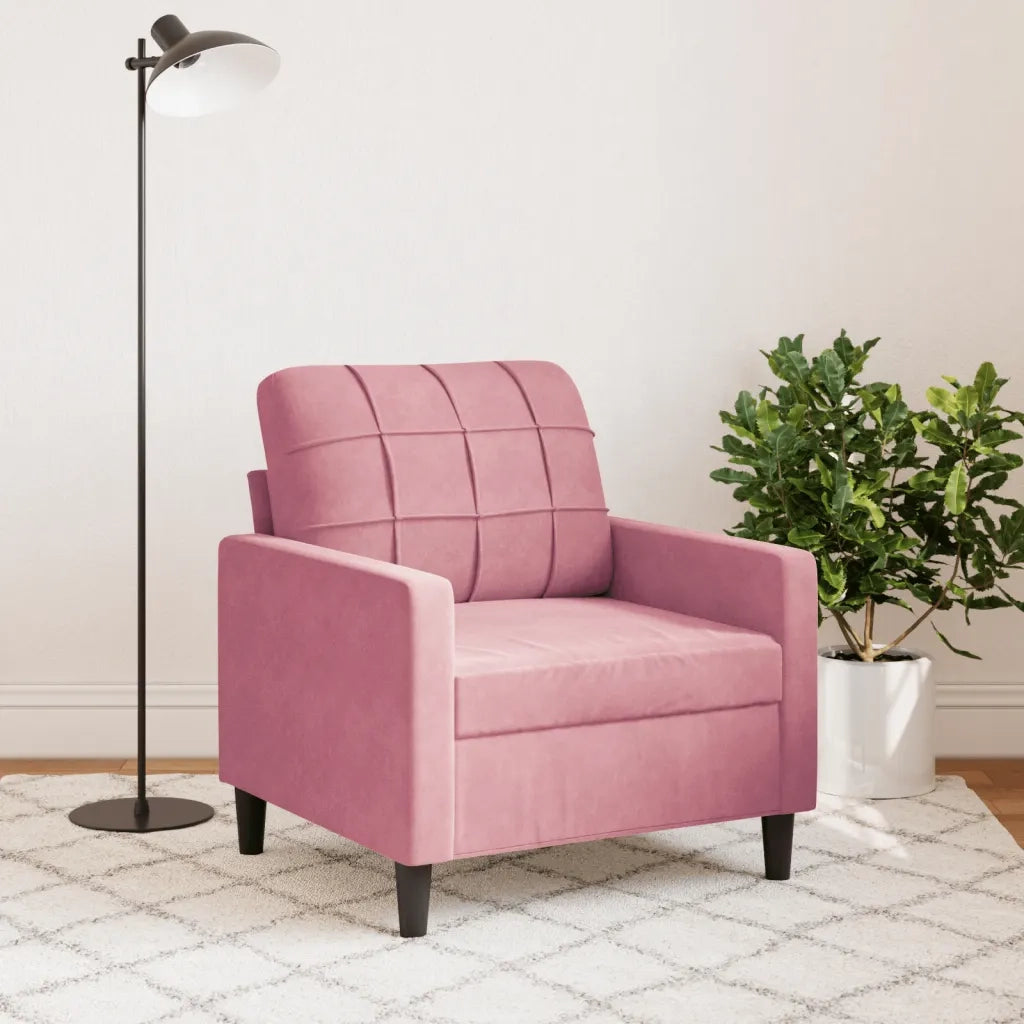 Poltrona Rosa 60 cm Velluto 4007607