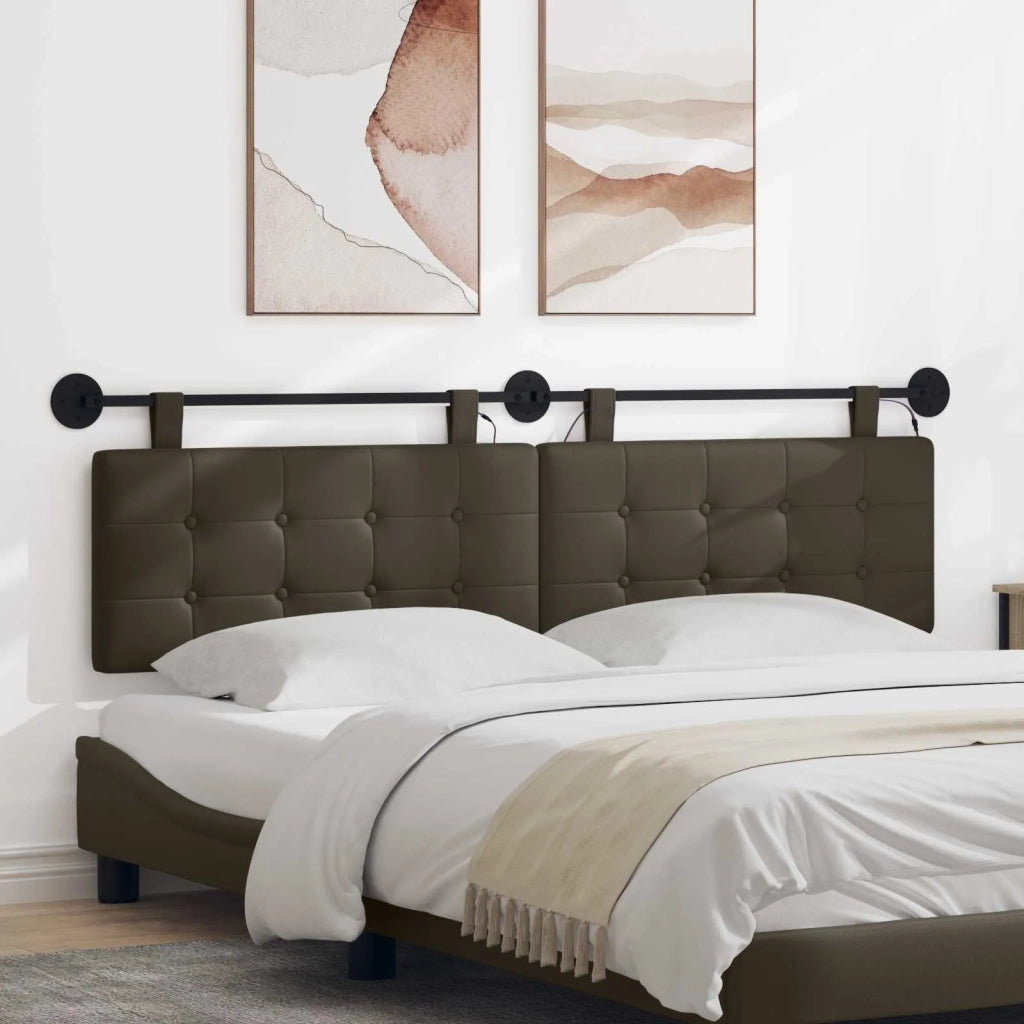 Testiera | Testata sospesa Con luce LED Grigio Similpelle