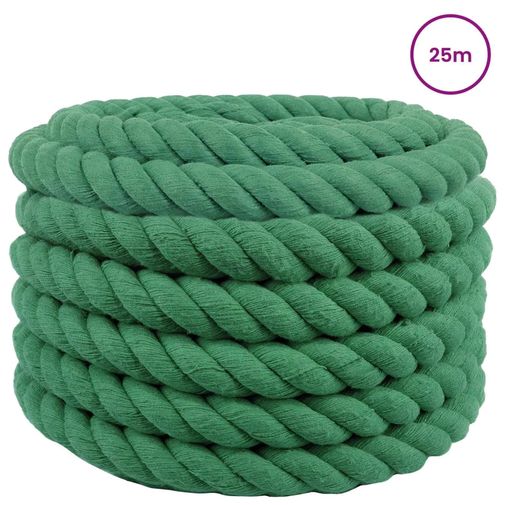 Corda di Cotone 30 mm 25 m Verde 100% Cotone 42011977