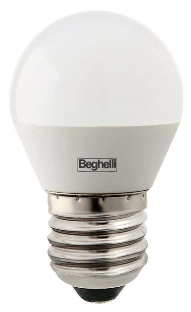 10pz beghelli lampadina a led forma sfera e27 w 5 fredda 4000k cod:ferx.94775