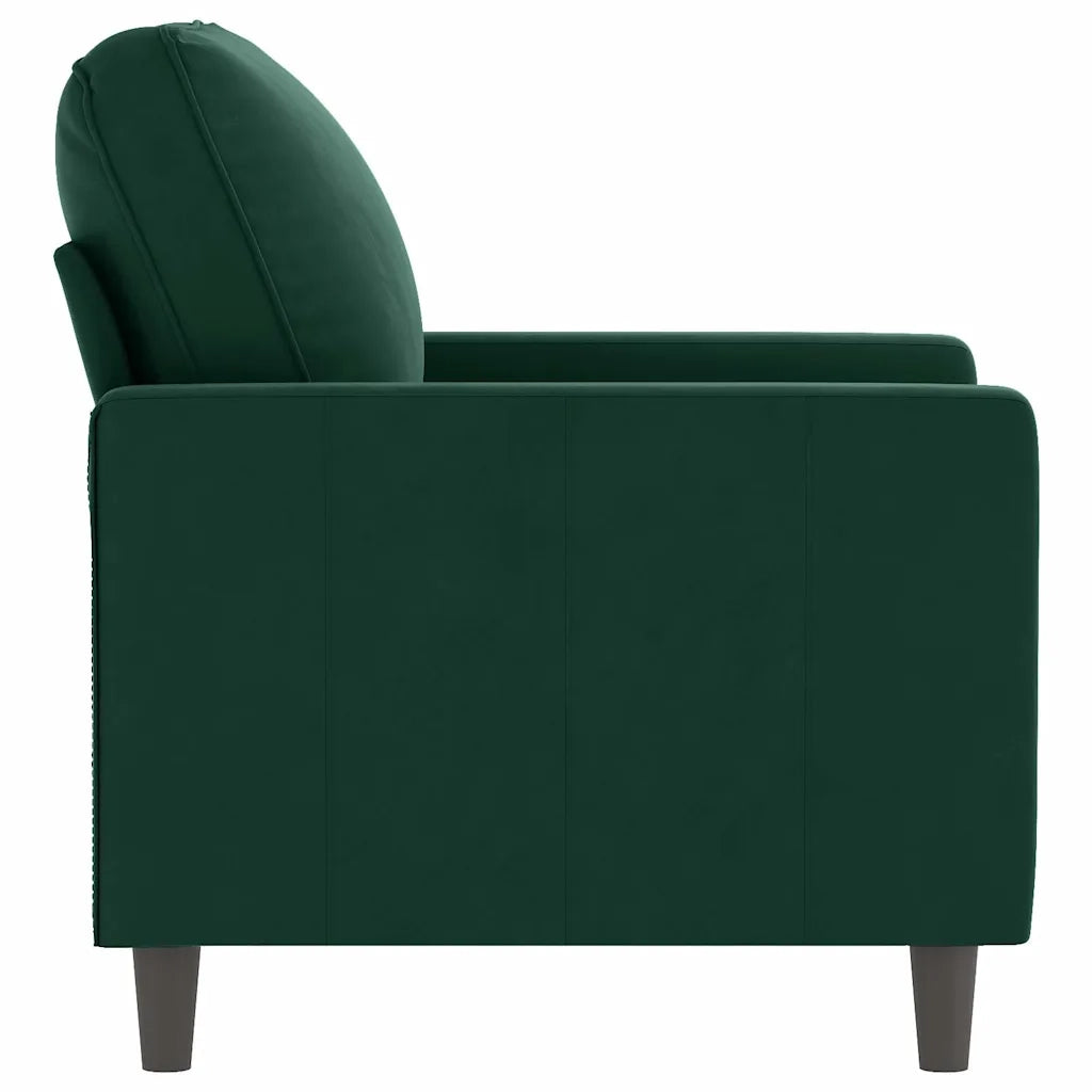 Poltrona Verde Scuro 60 cm Velluto 359181