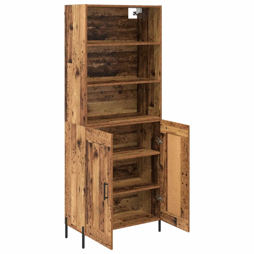 Credenza | Madia | Buffet da pranzo | Armadio da pranzo Legno vecchio 69,5 x 32,5 x 180 cm Legno multistrato