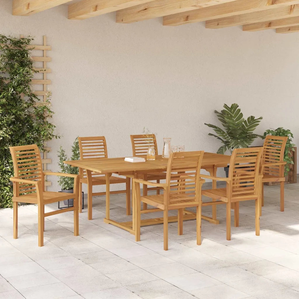 Set da Pranzo per Giardino 7 pcs Marrone Legno di teak solido 3383942