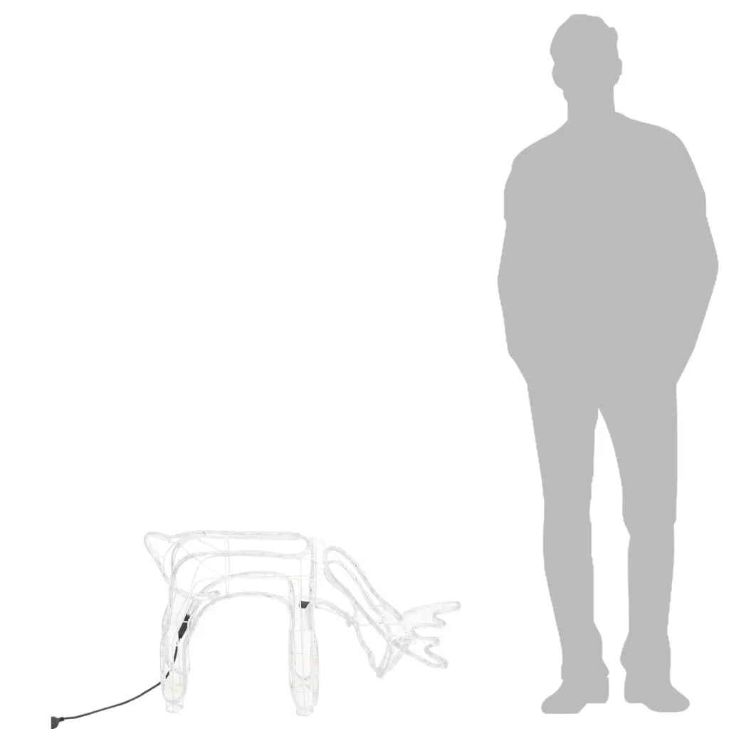 Figura Natalizia Renna Bianco Freddo 73x31x45 cm 343304