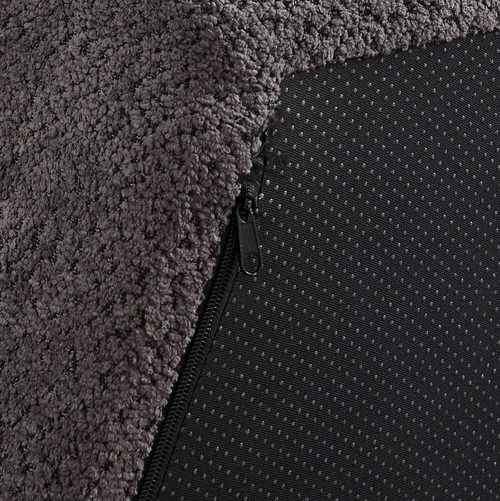 Poltrona singola esagonale in tessuto chenille con design modulare e versatile