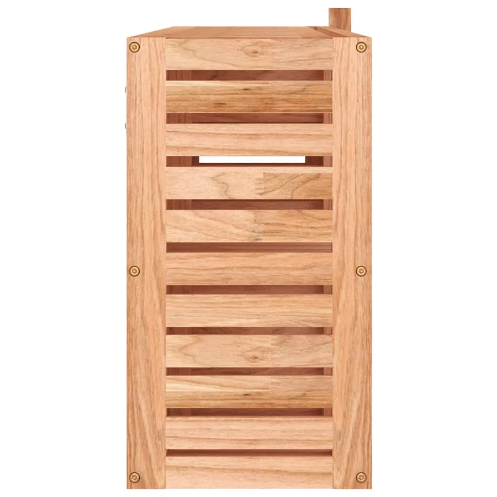 Armadio a specchio 80 x 17 x 34 cm in legno massello di noce 02_0006653