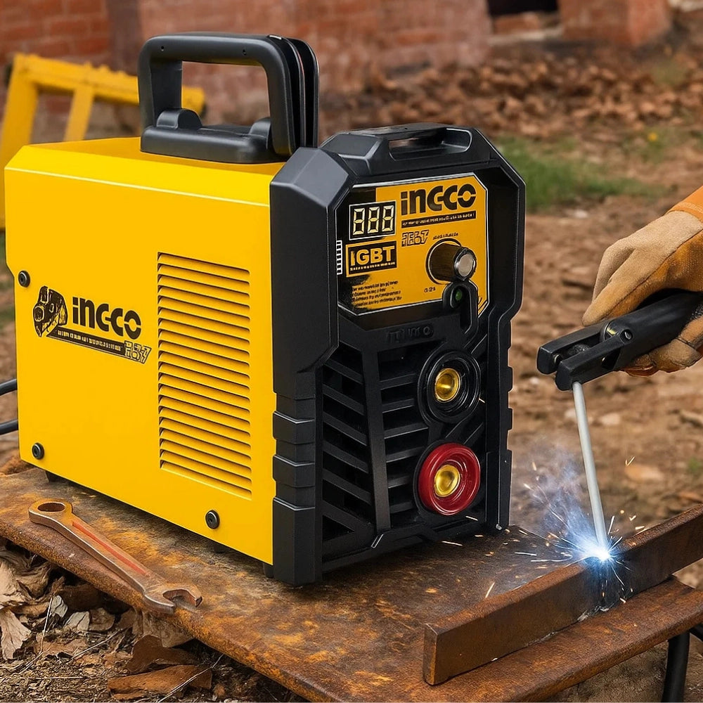 Saldatrice inverter portatile modello mma 10 - 160ah elmetto spazzola