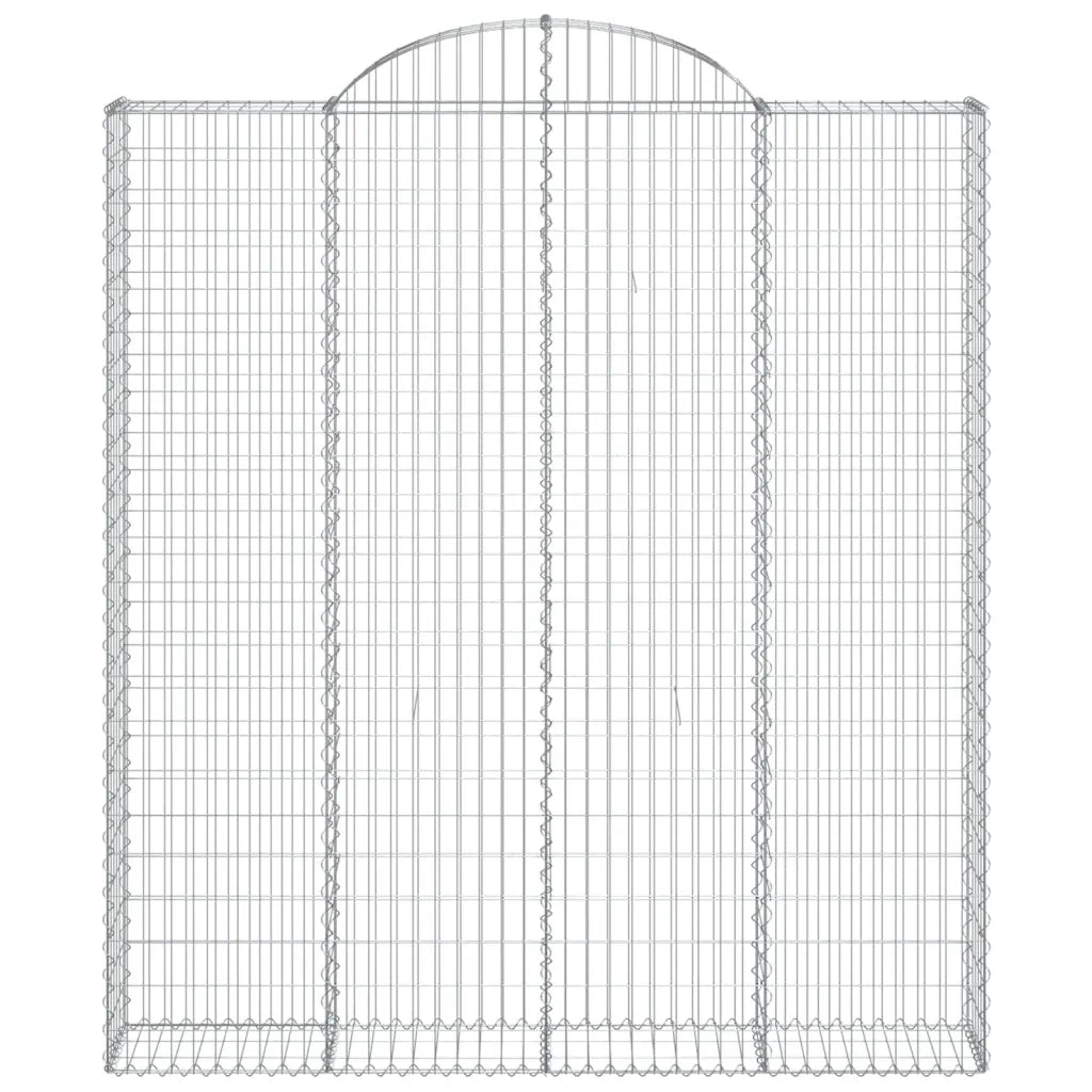 Cesti Gabbioni ad Arco 8 pz 200x30x220/240 cm Ferro Zincato 3146242