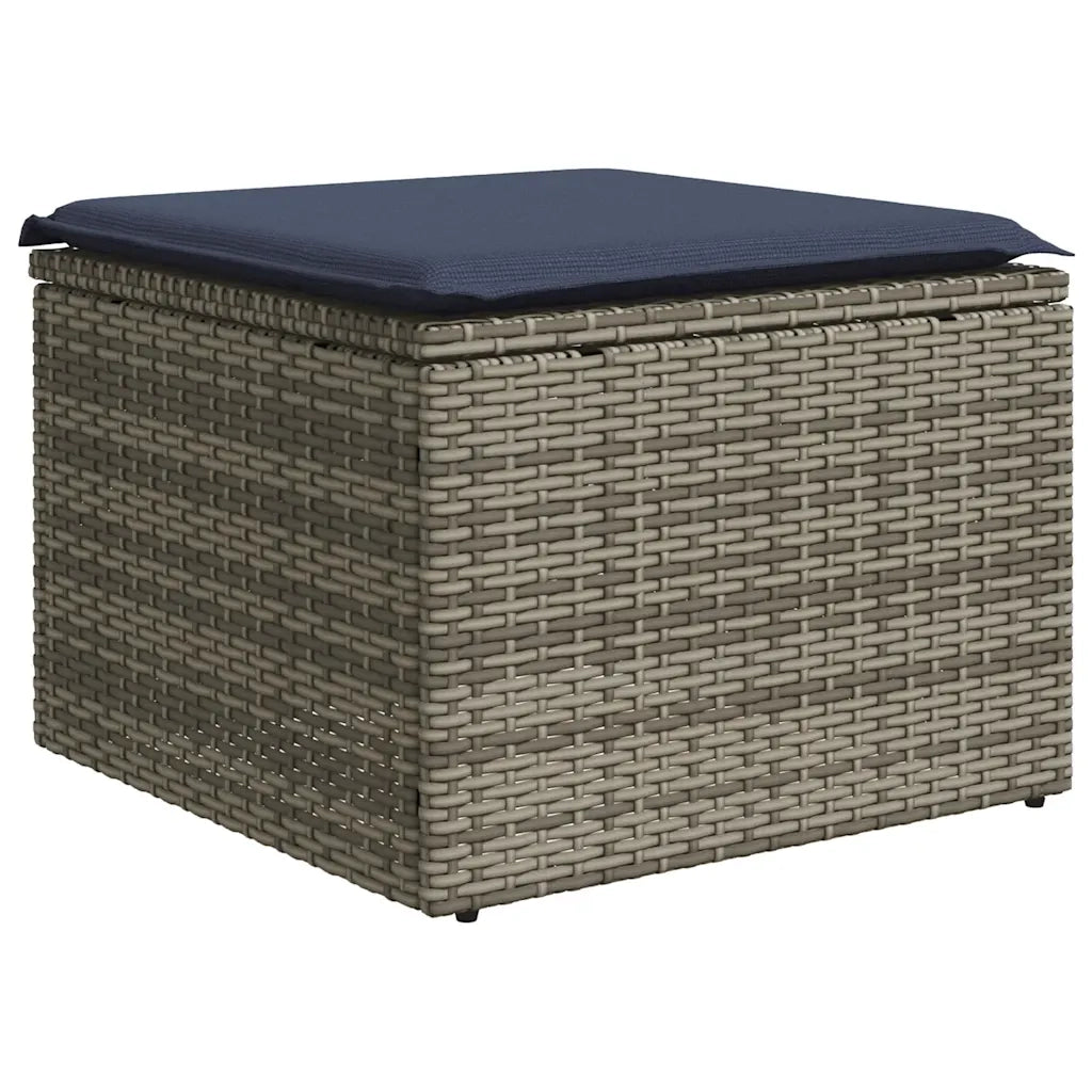 Set Divani da Giardino 4 pz con Cuscini Grigio in Polyrattan 3225907