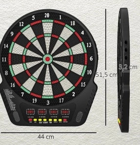 Bersaglio elettronico per freccette nero in ABS, 27 giochi inclusi