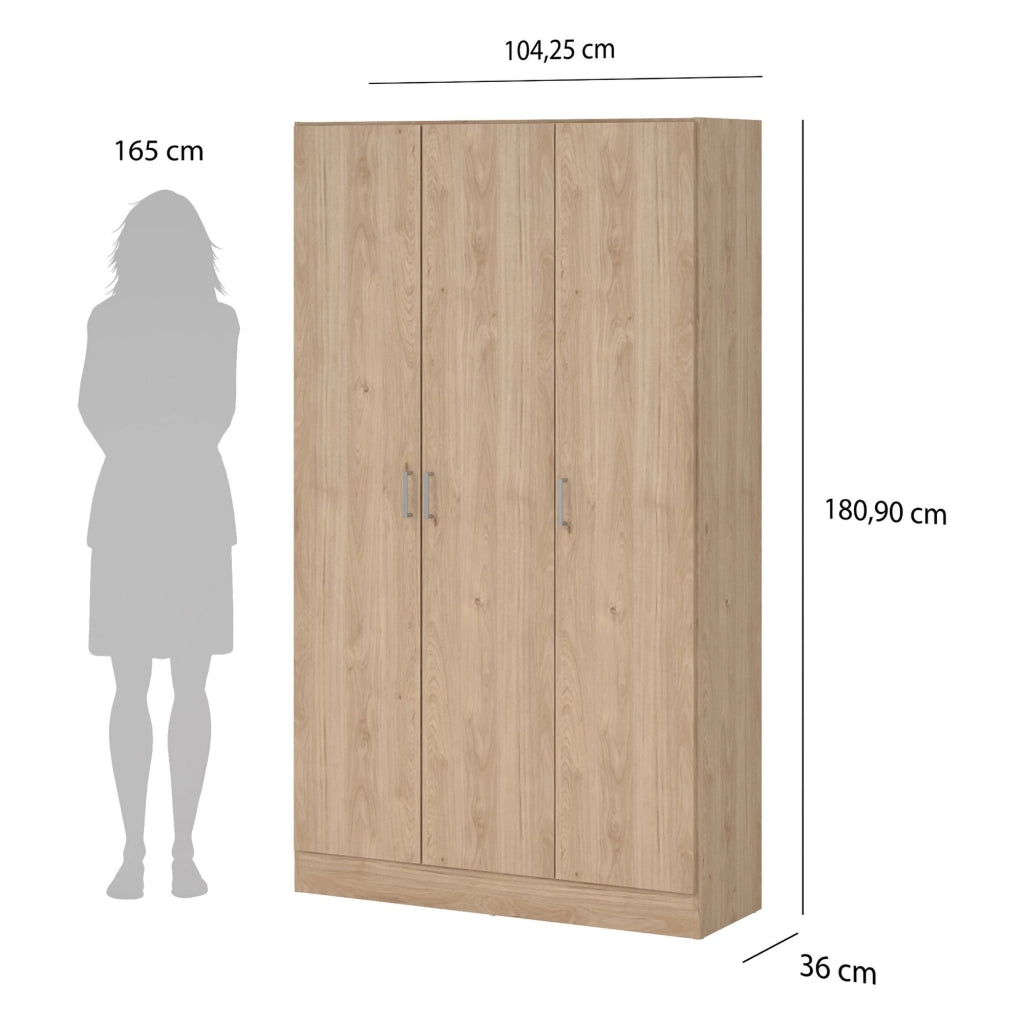 Vado, Armadio Multiuso Grande 4 Ripiani, 104x181h cm Marrone Rovere