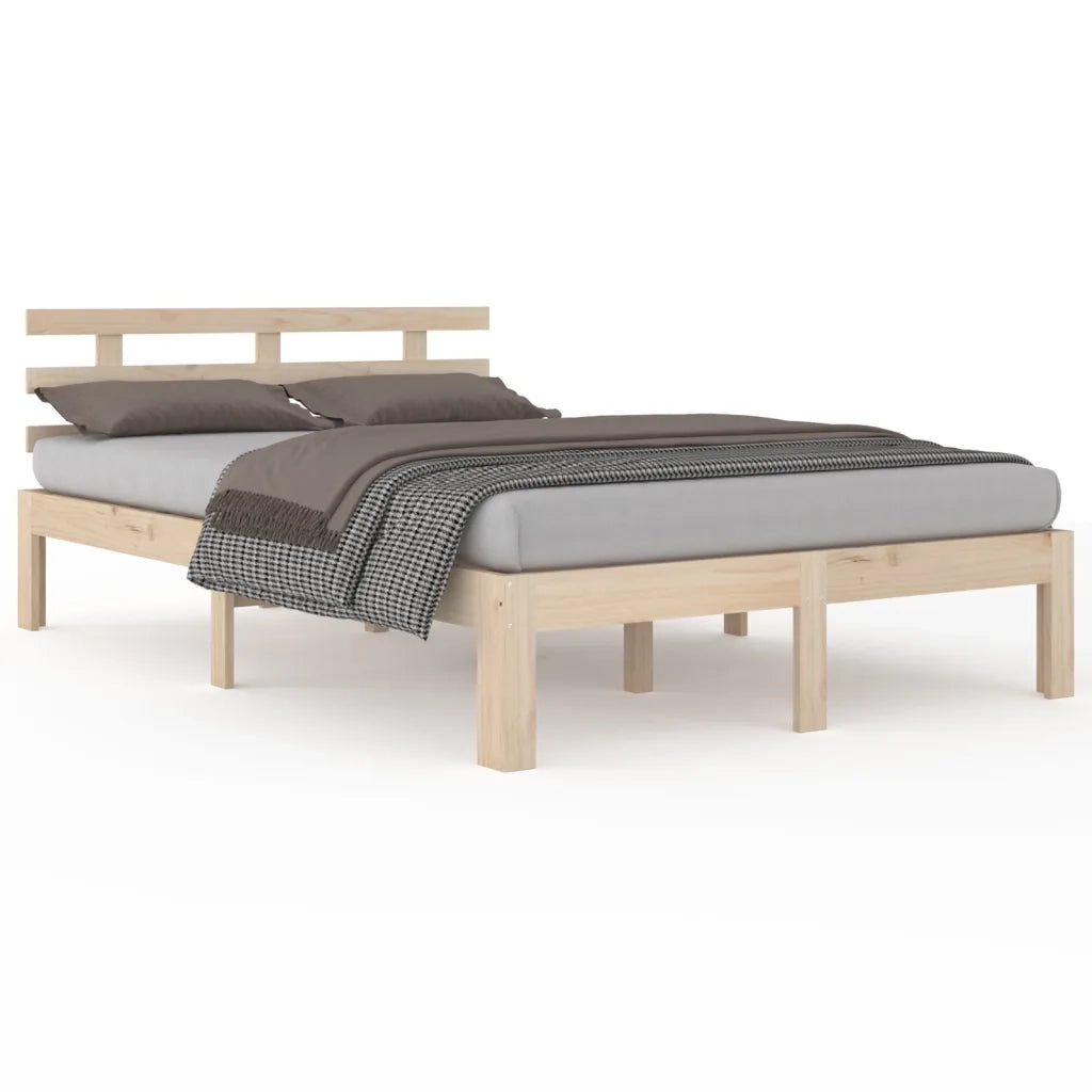 Giroletto-Struttura Letto in Legno Massello 140x190 cm 607774