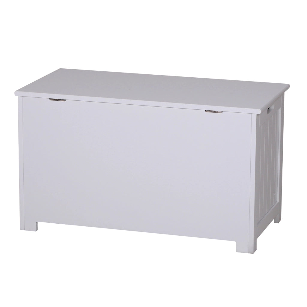 Cassapanca portagiochi in legno ¨C Xylo ¨C Bianco 81x40x46 cm con coperchio ribaltabile