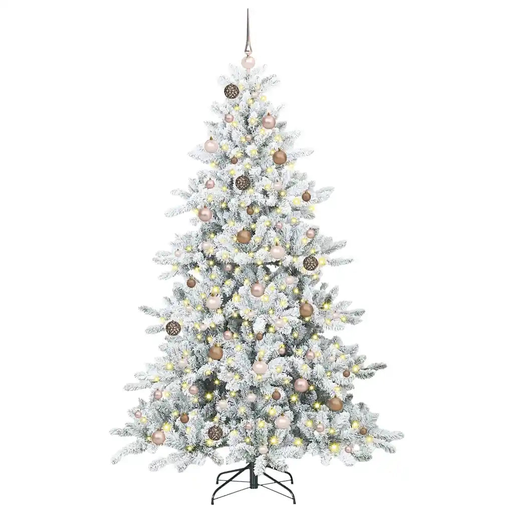 Albero di Natale Artificiale con Rami Pieghevoli Bianco 210 cm 3397729