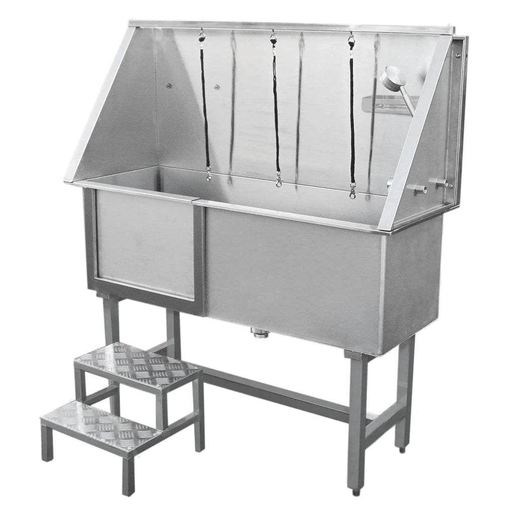 Vasca da Bagno per Toelettatura Cani Gatti e Animali Domestici in Acciaio Inossidabile Inox – 400mm