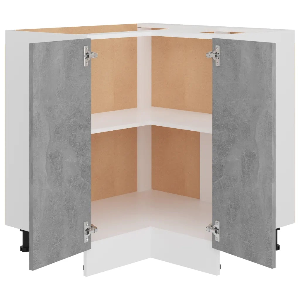 Mobile Angolare “Lyon” Grigio Cemento 75,5x75,5x81,5 cm in 802493