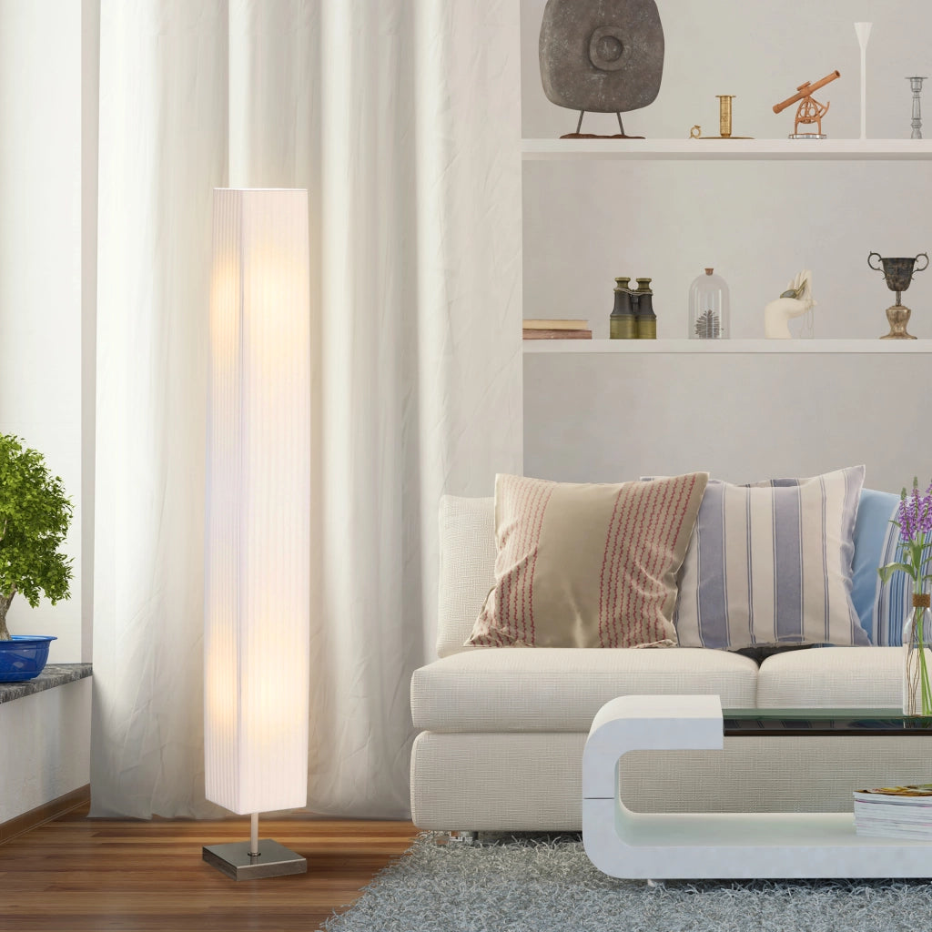 Lampada da Terra Moderna ¨C Xylo ¨C Bianco con Interruttore 120cm