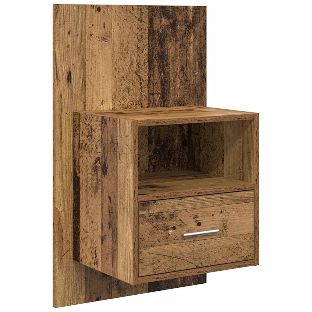 Set di 2 Comodini | Armadio da Notte | Mobiletto da notte Legno vecchio 50 x 32.5 x 80cm