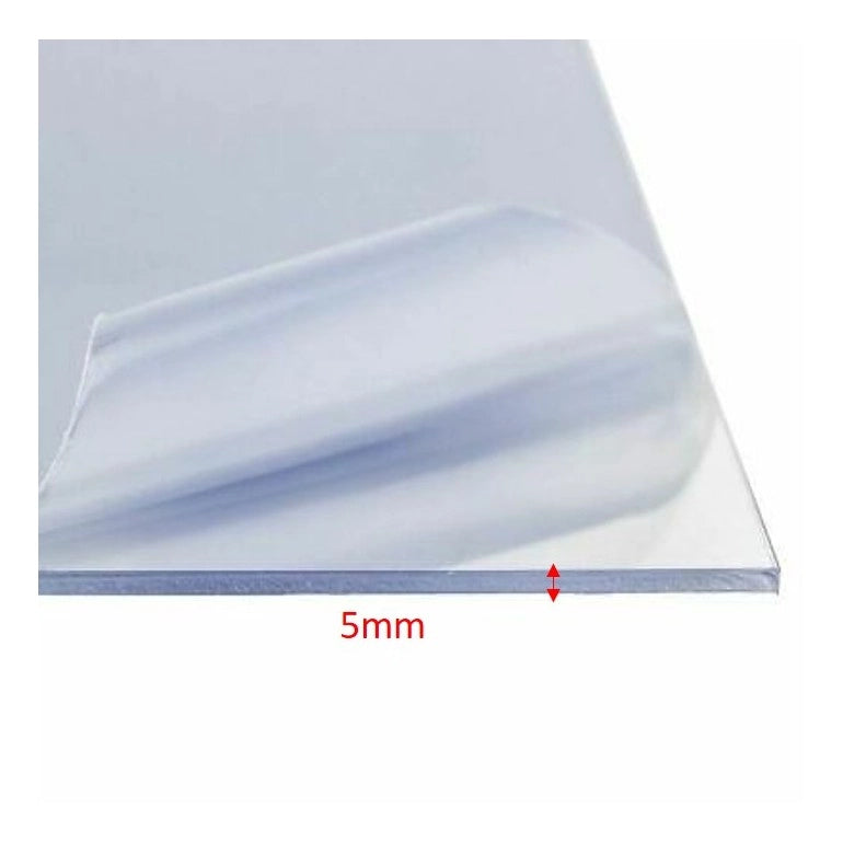 Lastra di policarbonato compatto 5 mm trasparente protetta contro i raggi UV 400 x 290 mm
