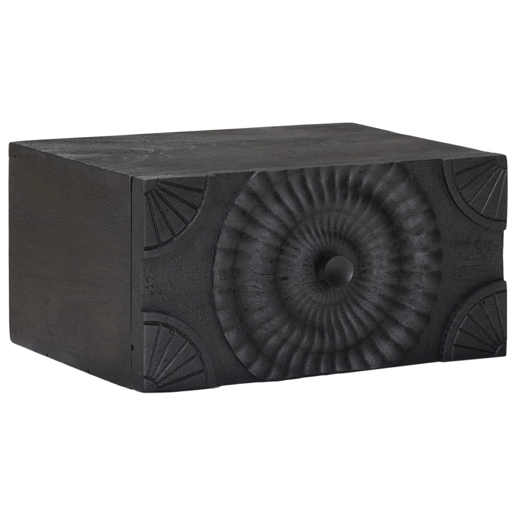 Armadio da Notte con cassetto Nero 40 x 30 x 20 cm 42020079