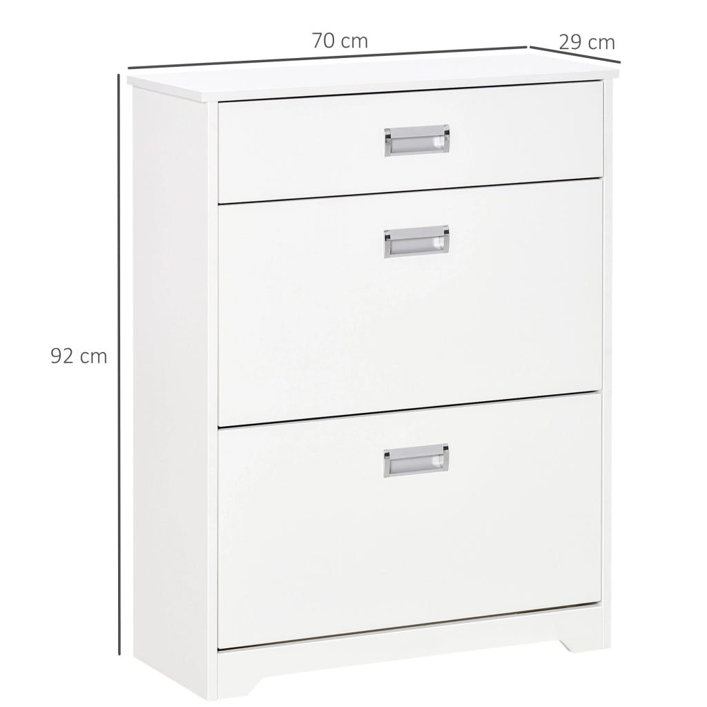 Scarpiera con 2 ante e ripiano regolabile ¨C Minimal ¨C Bianco 70x29x92 cm