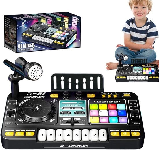 Pannello DJ Interattivo per Bambini con Effetti di Luce e Microfono