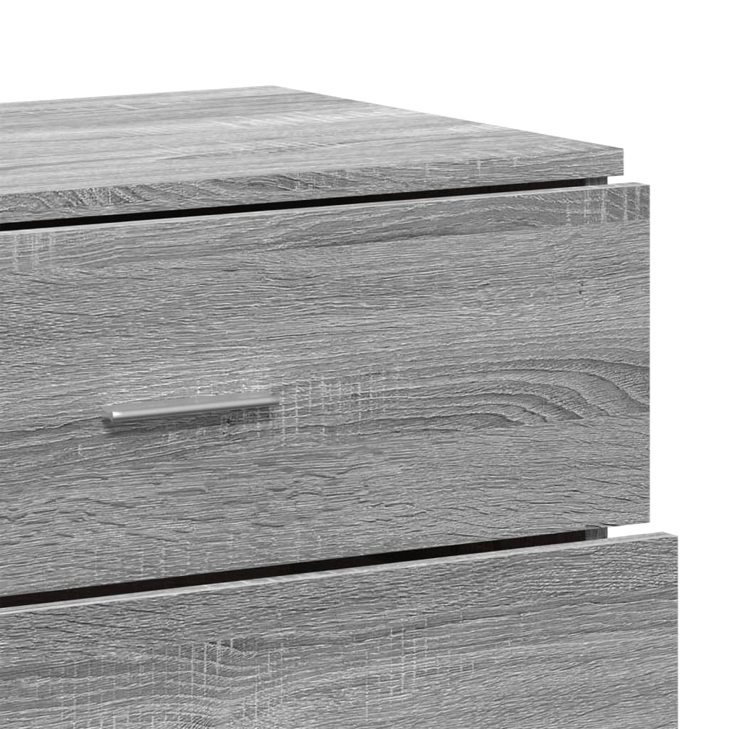 Buffet credenza cassettiera armadio mobile contenitore organizer per cucina soggiorno salotti set di 2 Sonoma 60 x 39 x 80 cm in legno ingegnerizzato grigio 02_0036968