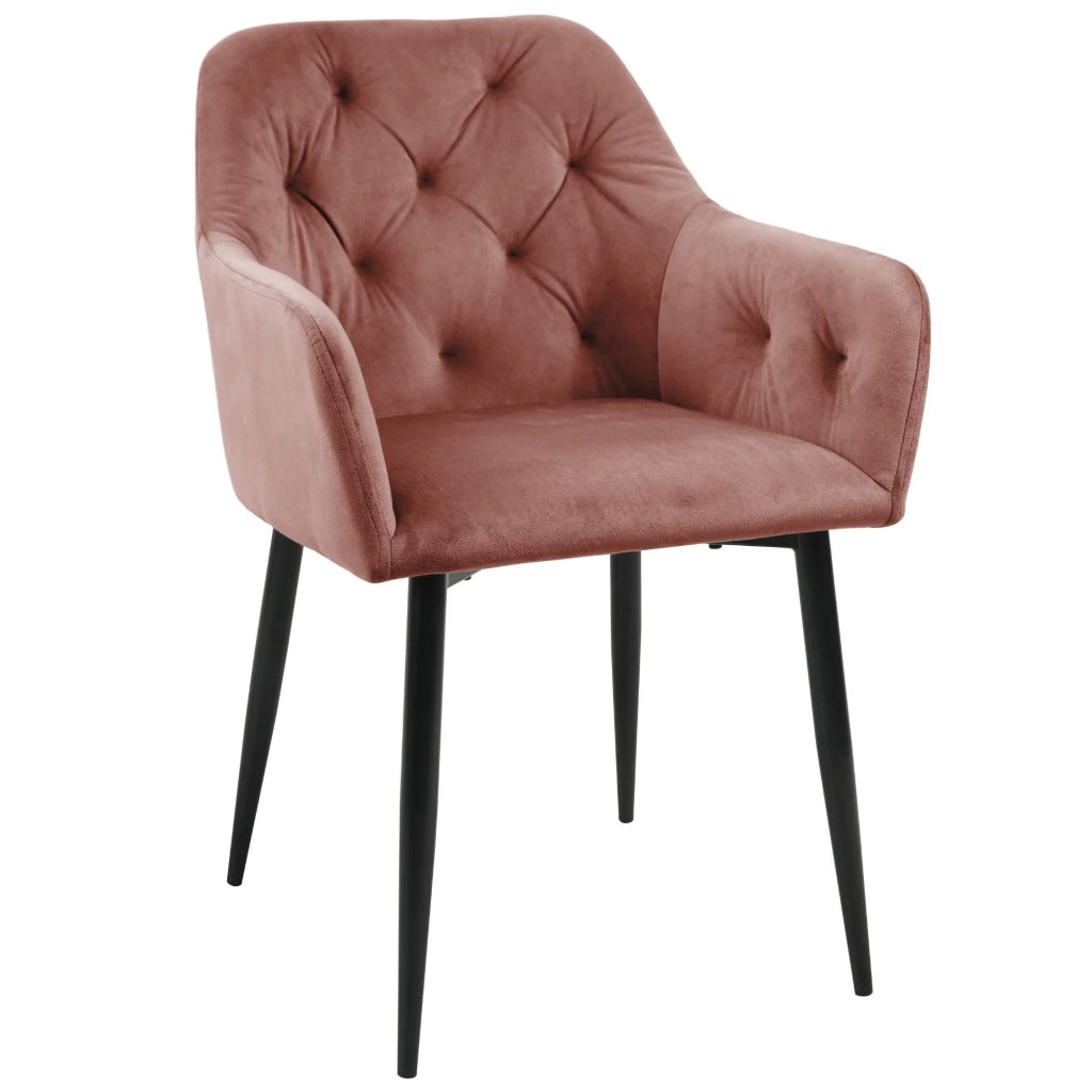 Set di 2 Sedie da Pranzo in Velluto SJ.030 Rosa