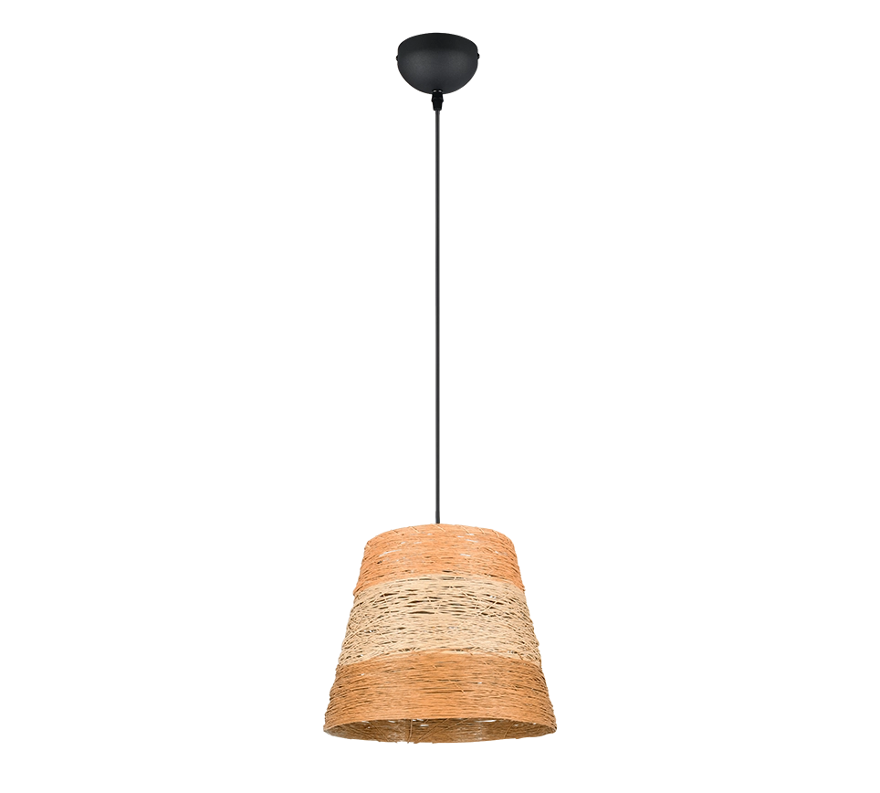 Lampada a sospensione, fibre naturali, 3 tonalità, D 25 cm, Joeline
