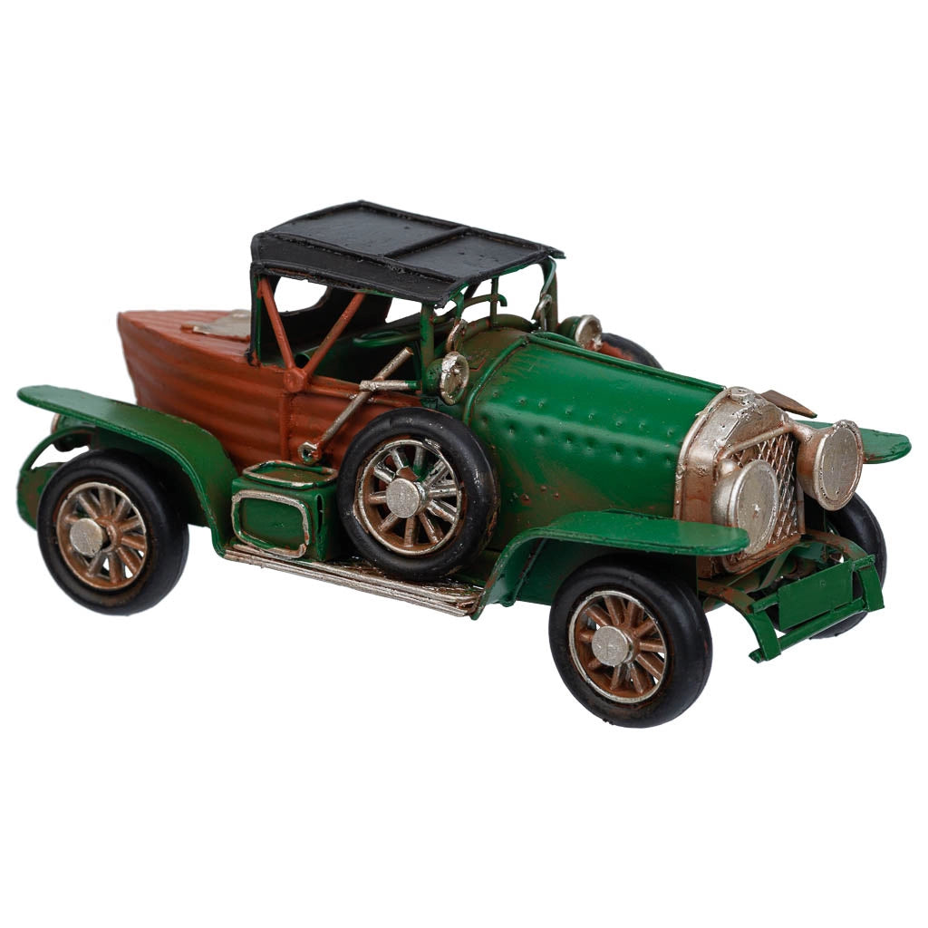 Auto in metallo verde 16x7x7h