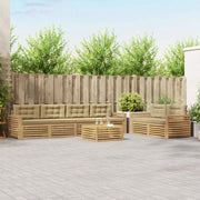 Set di divani da esterno 7 pz Bianco e Beige 3390093