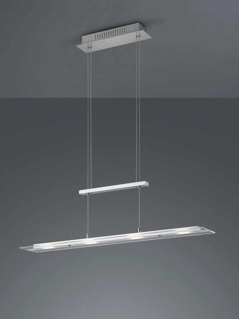Lampada a sospensione lineare MILOS vetro cromo LED 5W 4L
