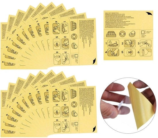 Set di riparazione per piscine opzionabile - 20 pezzi - Ultradur e impermeabile - Translucido - Set di riparazione per materassi gonfiabili