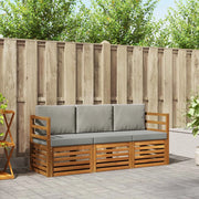 Set divani con cuscino 3 pcs Grigio Naturale e Chiaro 3374271