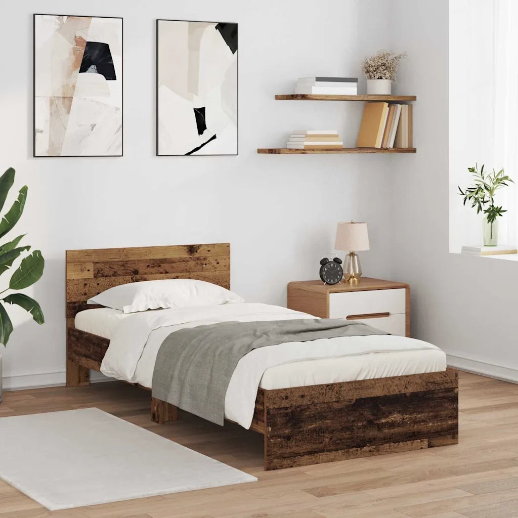 Struttura del letto-Giroletto Legno vecchio 90 x 190 cm Legno multistrato 748200