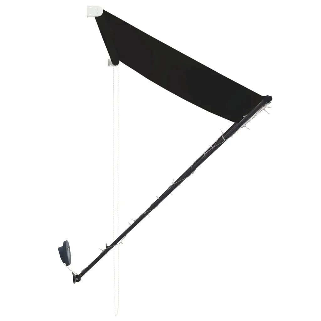 Tenda da Sole Retrattile con LED-Tenda parasole per Patio 300x150 cm Antracite
